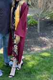 I ordered this for my associate's degree grad dress, and it was stunning!! I have gotten so many compliments on it and have been able to rewear it for different occasions too. So fun and unique!! - Kaela D.