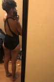 This is by far the most flattering one piece I've ever worn!! Fits true to size. I ordered a medium and I'm 5'6 147 pounds 36B. It's gorgoeus and has really good coverage on my back side too so I can totally wear it around family and still feel sexy but not too provocative. - Ashley C.