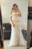 This dress is a dream come true!! Fits perfectly and I feel like a mermaid with it, I love it so much and I'm so excited to wear it on my special day - Maria A.