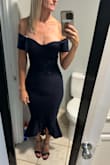 I loved the top fit of the dress but the fabric was so stiff and rough that I couldn't be comfortable in it. I had bought 7 dresses from Lulu's to try on and this one didn't make the final cut....It didn't flatter on my body type and the feel of the fabric ruined it for me - Rebecca B.
