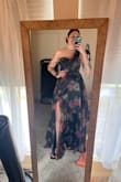 I ordered 4 dresses and this was the winner by a huge margin. The organza looks and feels more expensive than it is, flatters my waist, and flows beautifully. It's bloat friendly for my IBS girlies, and the top is more structured than I thought. The top was too large for my bust (the fullness of my bust is at the bottom) so I went to the tailor and had them tighten that area up. I have super long legs and the hem stops at the perfect place with 2 inch heels. The leg slit is subtle and sexy. I'm so happy I ordered this! - Zainab L.