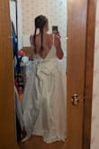 I love the idea of this dress, but I am swimming in this! I have no boobs and this has too much gapping in the chest. it's very pretty and the material is nice, but I will be looking at other styles after trying this on. sizing down might be an option if I wanted to go this direction, but ultimately I will be finding a more flattering choice. - Elizabeth B.