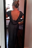I am absolutely obsessed with this dress. The fit, the shade of blue, the open cowl neck back. To be honest, I never thought I'd be able to pull something like this off, but I can't wait to strut my stuff at my cousin's wedding feeling confident! - Jessica J.