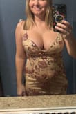 Initially, I ordered a small and was unable to zip it closed, so I returned for a medium. I typically wear a size 6. Dress is more gold and less rose than in the original photo. It's a nice dress for the price. Shows too much cleavage for my comfort. - Miranda B.