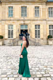 I was a bit nervous because of some of the reviews. I understand it can be a bit tight on the waist for some, but it fit me perfectly. The back and the classic "Atonement" vibes were what made me choose this dress specifically. - ANNA C.
