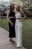 This outfit is outrageous perfect. Fabric is thick expensive feel and not see through. Easy to move around in. Length was a little long without high heels on- but I'd rather this length as is! - Lindsey E.