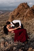 The fabric of the dress, the fit, the color, everything was perfect for my engagement pictures. It is very comfortable and the slit is perfectly tailored so it shows enough leg but not too much:) - Jessica T.