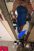 The material is great and very comfortable. Not ichy at all. One con would be the bars for the torso slide up and it kinda pokes you. The zipper was hard to get up because it was so small yet it's an easy fix; my sister had to help. Overall love the dress - BreeAnna C.