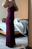 Sensational Beauty Plum Purple Strapless Maxi Dress