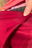 I tried on this dress right when it came and LOVED it, but when I washed it (hand wash delicate cycle), and laid it flat to dry, I saw that several areas had threads coming out and the fabric layers pulling apart from each other. This is very disappointing for a brand new dress!!! - Jennifer F.
