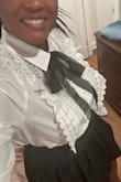 I love this mini skort! But they're not kidding about the mini part! It's comfortable and looks cute. I'm 5'6 and literally just cannot bend over! Still love it though and the button up top is also from lulus! - Christine N.