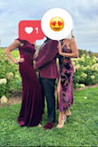 The dress was perfect for a fall wedding! I noticed a lot of reviews mentioned that the straps broke but mine held up the whole night! (I did pack needle and thread in my purse just incase though! Lol) I did not wear a bra with this and it still look flattering. So many compliments on the color and detail! Highly recommend! - Danielle C.