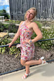 I'm usually a medium in Lulus dresses but I was low on time and really wanted this dress so I ordered a large just so I can wear it and it still felt and looked great! I just put a little extra boob/sticky tape and it stuck very well!! Easy to dance in, very comfortable and one of my all time favorite dresses I absolutely love wearing! - Sarah S.