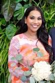 I wore this dress for my courthouse civil ceremony wedding and it was perfect! The colors are so pretty in person and the fit is like a glove! I'm curvy and I always have trouble finding dresses that are appropriate yet stylish & flattering - this is both!! I got so many compliments and best of all, my (new) husband loved it. - Taslima I.