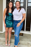 This was a great fit for my daughter. Not too revealing, the length was in style fashion, and her butt didn't hang out. She felt very confident in this dress. The lace up in the back was above the waist and was also appropriate. Mom approved, still in style and not too short. - Melissa M.