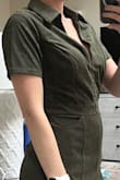 I wanted to love this dress! It fit so nicely everywhere except my chest/shoulders. I am a 34B and I guess my traps are small, but I ended up returning the dress as it was gaping in the chest when I sat down or leaned forward while standing. - Sara L.