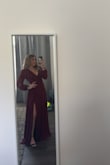 I thought the dress was gorgeous and fit perfectly, although if you are on the shorter side it is a little bit long. - Madi G.