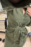 I wanted to love this dress so much, I loved it on the model. However, when I tried it on, it was so bulky in the front.  It's just in the wrong spot and it's not flattering for the tummy area. Loved the material though, just too much gathering in the front. I ended up returning it. - Michelle W.