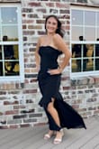 My daughter received so many compliments on this beautiful dress. It was elegant, with a small slit to add a little edge. The measurements were accurate, the dress was comfortable & it fit perfectly. Highly recommend! - Jeanette D.