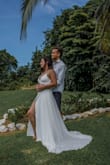 Beautiful and elegant dress - I ordered this on sale and am super impressed with the quality! The fabric is very light and flowy, it was perfect. - Joelle H.