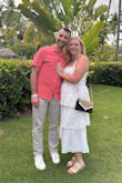 I originally bought this dress as a potential bridal shower dress but ended up feeling it wasn't dressy enough. It is super comfortable with a stretchy back but also a zipper. It looked incredible for our beachside dinner my husband and I had during our honeymoon. Will definitely find an excuse to wear this dress again! - Kelsey B.