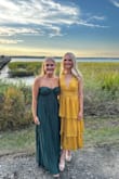Wore this to a fall wedding in Charleston and WOW. Stunning. I got soooo many compliments. I did order in small and medium BOTH FIT but ended up going with the medium to give some room for a bra (not needed just preference). I did get it hemmed a couple inches so short girls keep that in mind. - Mia M.