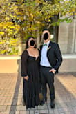 The dress was gorgeous and flattering on my curvier body. Because I'm short, I had to get the dress hemmed. Did not have to wear a bra because the bust was pretty snug. - Diana B.