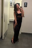 The dress was a bit long on me (I'm 5'2"), but worked with 3.5-inch heels. Got lots of compliments and love the velvet and corset top.. so cute! Side note: I have a small bust and the top stayed up fine- might feel a little unsupportive for my more busty gals - Brenna B.