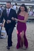 This dress was perfect! Beach ceremony but more fancy reception. Super comfortable and received so many compliments! Wore pretty high shoes and didn't need to get it hemmed. Was tailored a bit in the hips but I'm between a S and M, so I'd still say it runs TTS. Thicker material and very forgiving. Love it so much! - Chrissy B.