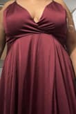 The fabric and color make it the best for formal events. For my height, it fit to the ground so I got it altered to my ankles, but it fit beautifully. Really recommend and if you prefer you can always use clothing tape for the chest area - Martina E.