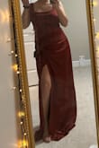 I loved the color, and the dress was very flattering. The one thing is that the straps are a little tight under the arms - Madison D.