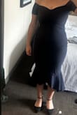 I loved this dress; it made me feel both elegant and pretty. It fit beautifully, was incredibly comfortable, and looked amazing on me. However, the small white hanging straps were a bit of a nuisance. They kept slipping out of the sleeves, which was a bit frustrating. Overall, though, I loved how the dress made me feel! - Maria