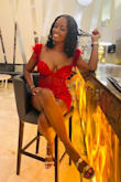 The dress was beautiful and sexy. I like the shade of red and the design of the dress. I received many compliments. Overall, I'm highly satisfied. - Loriann