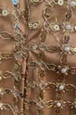 This dress uses the cheapest fabric; the mesh is scratchy and more than half of the pearls and beads arrived missing. The hem of the dress is just cut off. - Rebecca S.