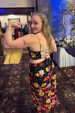 I received so many compliments wearing this gorgeous set! The fabric contains no stretch; worried me a bit, so I sized up. I'm so glad I did because the skirt fit just right. - Jennifer M.