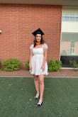 This dress is perfect for a larger bust and small waist like myself! I ordered a small, and the bow was perfect to cinch in my waist and the dress was so flattering. - Aubrey T.