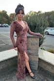 Amazing dress! Classy but sexy, very comfortable. Easy to style and perfect for a fall or winter event. It is a little bit on the longer side, but for my petite size, it almost perfect with 3-3.5 inch heels. - Kasey M.