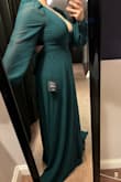 I felt so snatched in this dress. It hugged my waist perfectly, I love the cleavage, and it hides my tummy pouch! It was super long, but I'm 4'11 and have to get everything hemmed anyway. - Megan M.