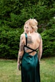 This dress fit exactly like the measurements on the size chart and was so comfortable to wear! It arrived so quickly and was incredibly comfortable, people complimented the dress all night long! - Shelby G.