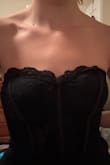 First of all, the zipper sucks and gets extremely stuck in the same place. I can make it go up but it feels like we're about to rip the zipper off. It's not small on me by any means so it's not that I'm too big for it. The top is what I dislike about it the most. The cups stick out too far due to the padding and it won't stay up. If this is the top for an XS I'd hate to see what the small is. Very disappointing. - Mikayla M.