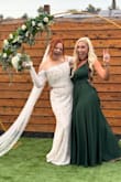 I couldn't have asked for a better dress for our micro wedding! It was perfect for beach photos and rustic ceremony! I absolutely loved the lace and off the shoulder look! The only issue was if you have a bigger chest it can look a little off, so might need altering, which I didn't have time for, but other than that I loved it! - Courtney P.