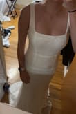 When I put the dress on for the first time it fit perfectly! It is not itchy or uncomfortable! Very soft and flattering! Absolutely love and cannot wait for my wedding day to wear this beautiful gown! - Mae E.