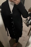 The jacket has no pockets. What Jacket has no pockets? I didn't like that. It also has HUGE snap buttons. The top/front of the buttons are covered by a nice layer of material. But if you have it unbuttoned, you can see the HUGE back part of the snap buttons. It is really odd looking. Like it dresses down the jacket and makes it look cheaper. If it weren't for that, it is a really nice, comfortable and soft jacket.
I got it on a bogo sale and this was a non refundable item so it will do. - Giovanna K.