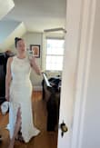 For the price, it is an absolute stunner of a dress. Not sure it's going to work out as a wedding dress for me, but it's a definite maybe, especially if we do an elopement or beach wedding. The waist area is a little baggy, while the bust and back are evvver so slightly tighter than I'd like. This is a situation I run into a lot with my body type/shape, so unless I order something custom I will expect to have alterations done. - Nicole B.
