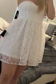 The dress is beautiful! The fabric is good quality, very comfortable, and delicate. Perfect for a special occasion - Melissa R.