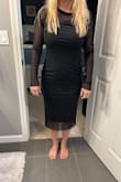 The dress looks bad. Is saggy, too loose around the stomach back, and arms. I wanted to order a different dress from Lulus but you make the return impossible - Kristine U.