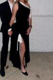 Loved this online and had to have it! It fit perfectly, very long so works with heels and the bows and asymmetry are just beautiful. Got a million compliments on the dress and the bows are easy to tie and get to look nice! - Calleigh S.