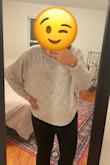 I am 5'10" and usually 185lbs, right now closer to 210lbs. This sweater fits very comfortably and it's flattering even with a baby bump. It will fit nicely, oversized but cute slouchy, when I'm back to my normal size. It's not as dressy as other Lulu's sweaters but is still work appropriate for an office setting. It looks great with jeans, shorts, or over gym clothes, but I do feel slightly under dressed wearing this to work. For me I think it's the way the arms/armpit area hangs. It's cute and comfortable but slightly too casual for my office. VERY comfortable, can recommend if you are building a capsule wardrobe. I reach for this often on the weekends. Great for any season, but does not offer much warmth. - Kristen