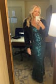 This was a stunning color for a holiday gala and it was both comfortable and stylish. - Christy D.