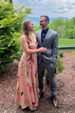 It is long so it needs to be hemmed unless you are tall. It is also silky and stays wrinkled unless you steam it. Then it's perfect. Great quality material and so beautiful! - Courtney B.